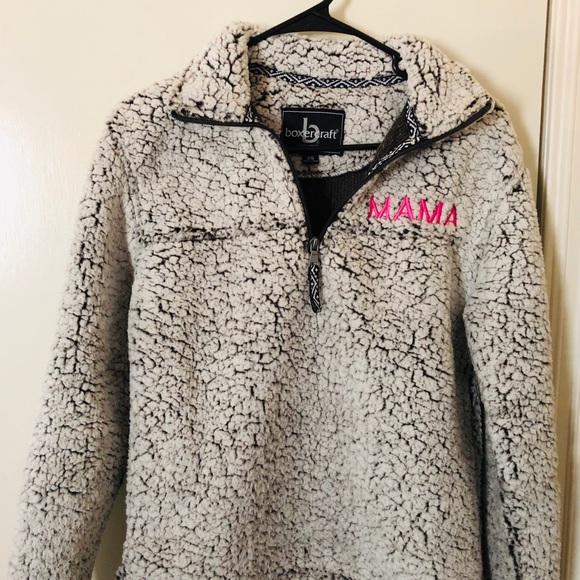 ❌❌SOLD❌❌MAMA Sherpa Pullover! Size XS - Picture 2 of 3
